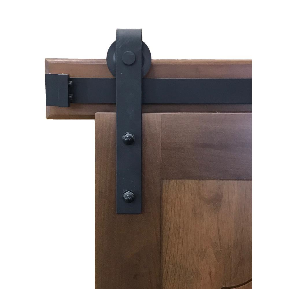42 in. x 84 in. Hollywood Bright White Wood Sliding Barn Door with Hardware Kit - Super Arbor