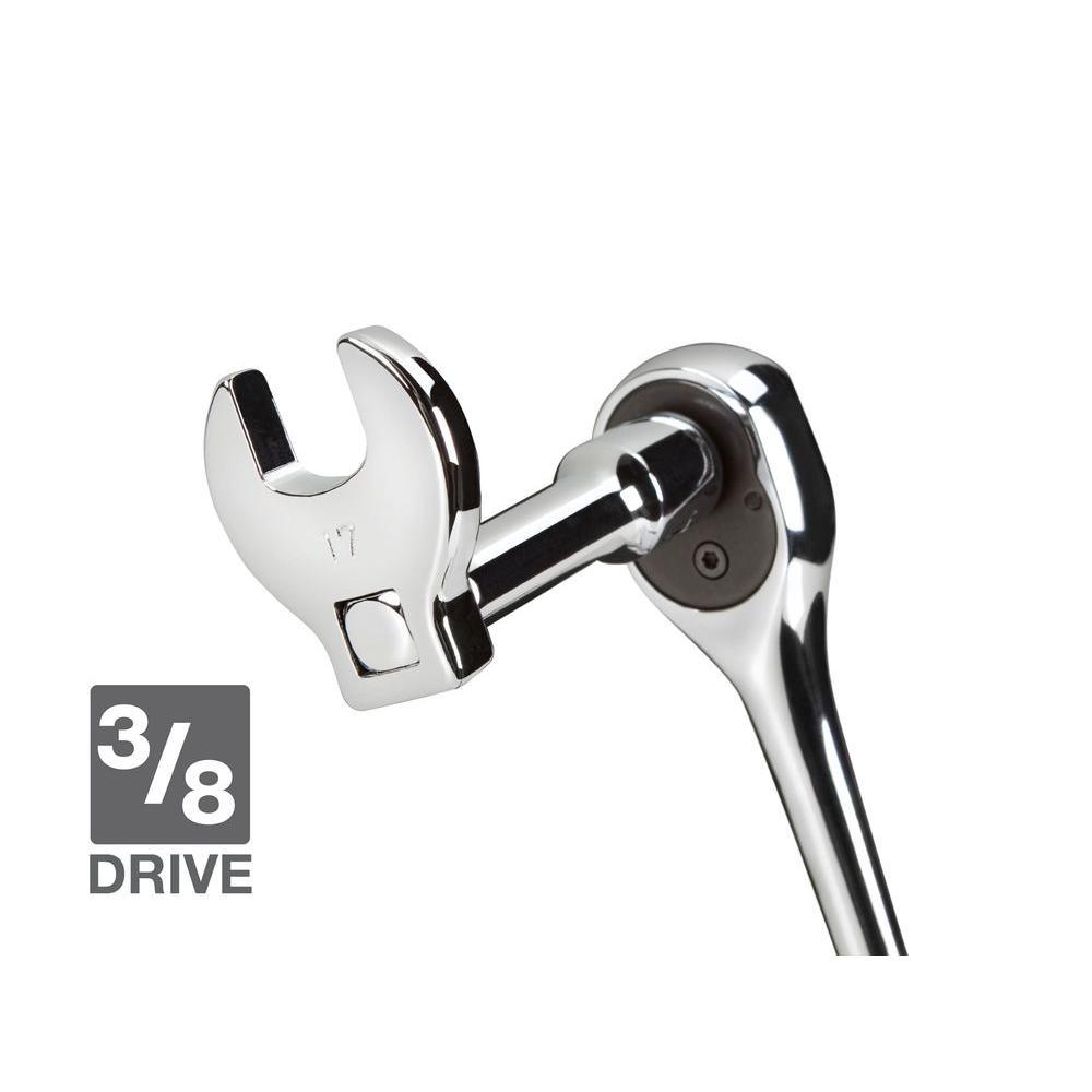 3/8 in. Drive 10-24 mm Crowfoot Wrench Set (10-Piece) - Super Arbor