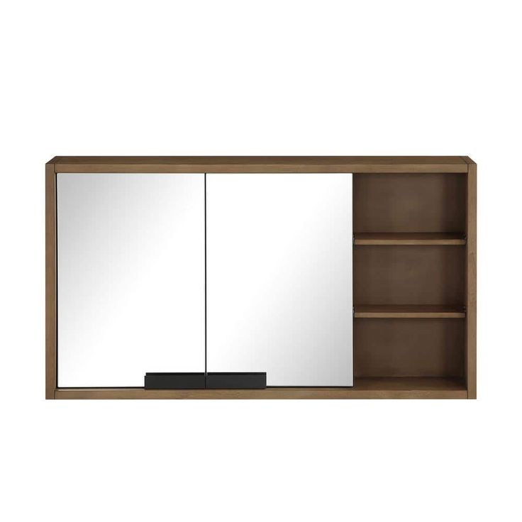 Home Decorators Collection Kordite 42 in. W x 7 in. D x 24 in. H Rectangular Surface Mount Almond Latte Medicine Cabinet with Mirror