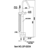 40 in. H x 11 in. W Single-Handle Claw Foot Tub Faucet with Hand Shower in Brushed Nickel