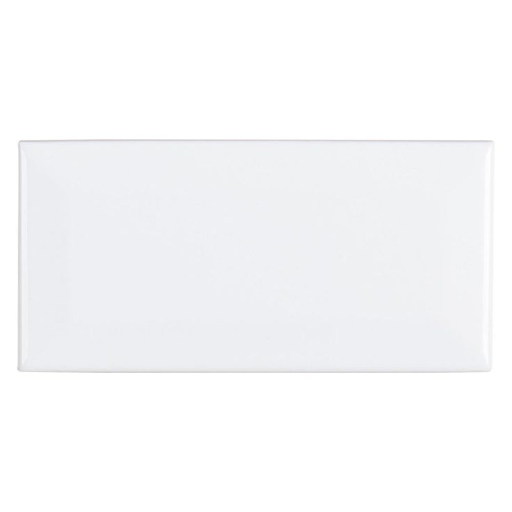 Jeffrey Court Fresh White 3 in. x 6 in. Glossy Beveled Ceramic Wall Tile (11 sq. ft. / case)