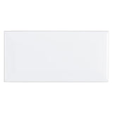 Jeffrey Court Fresh White 3 in. x 6 in. Glossy Beveled Ceramic Wall Tile (11 sq. ft. / case)