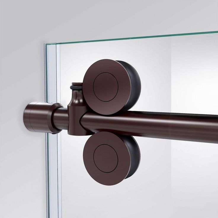 DreamLine Enigma-XO 56-60 in. W x 76 in. H Fully Frameless Sliding Shower Door, Oil Rubbed Bronze