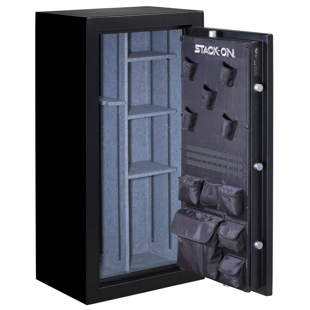 Elite 30-Gun Fireproof Safe with Electronic Lock, Black - Super Arbor