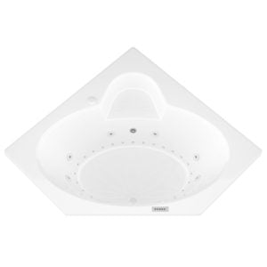 Universal Tubs Malachite Diamond 5 ft. Acrylic Corner Drop-in Whirlpool Air Bathtub in White (60 x 60 in.)