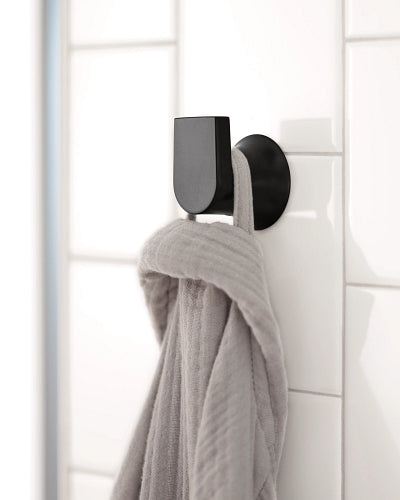 Moen Genta Single Hook Matte Black Towel Hook