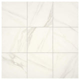Daltile Selwyn Bianco Calacatta 12 in. x 12 in. Glazed Porcelain Floor and Wall Tile, Matte, 14.55 sq. ft. per Case
