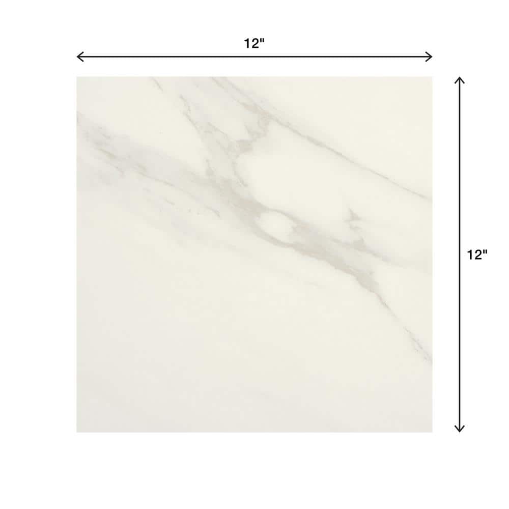 Daltile Selwyn Bianco Calacatta 12 in. x 12 in. Glazed Porcelain Floor and Wall Tile (14.55 sq. ft. / Case)