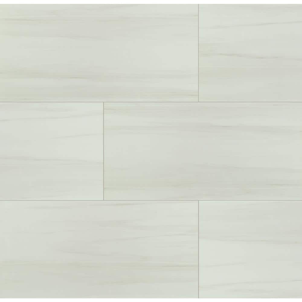 MSI Bianco Dolomite 24 in. x 48 in. Polished Porcelain Stone Look Floor and Wall Tile (16 sq. ft. /Case)