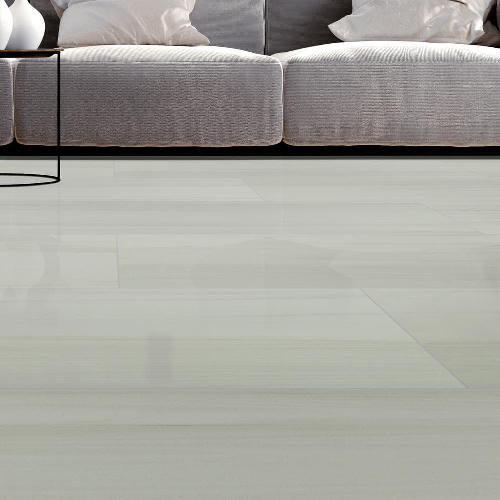MSI Bianco Dolomite 24 in. x 48 in. Polished Porcelain Stone Look Floor and Wall Tile (16 sq. ft. /Case)