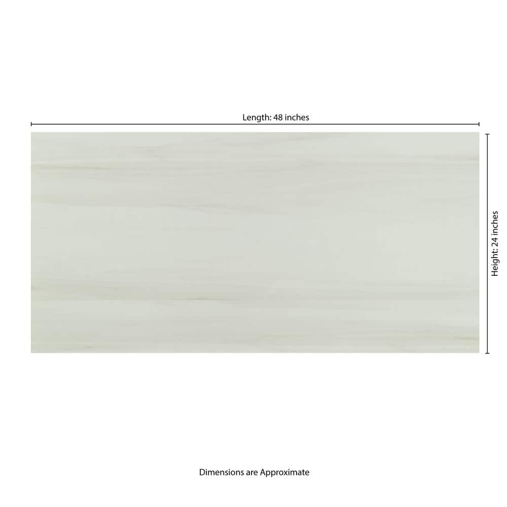 MSI Bianco Dolomite 24 in. x 48 in. Polished Porcelain Stone Look Floor and Wall Tile (16 sq. ft. /Case)