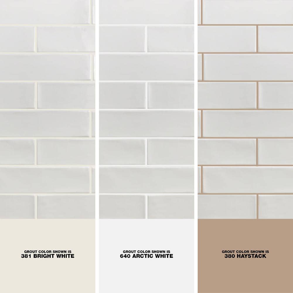 Ivy Hill Tile Birmingham Bianco 3 in. x 12 in. 8mm Polished Ceramic Subway Tile (5.38 sq. ft. / box)
