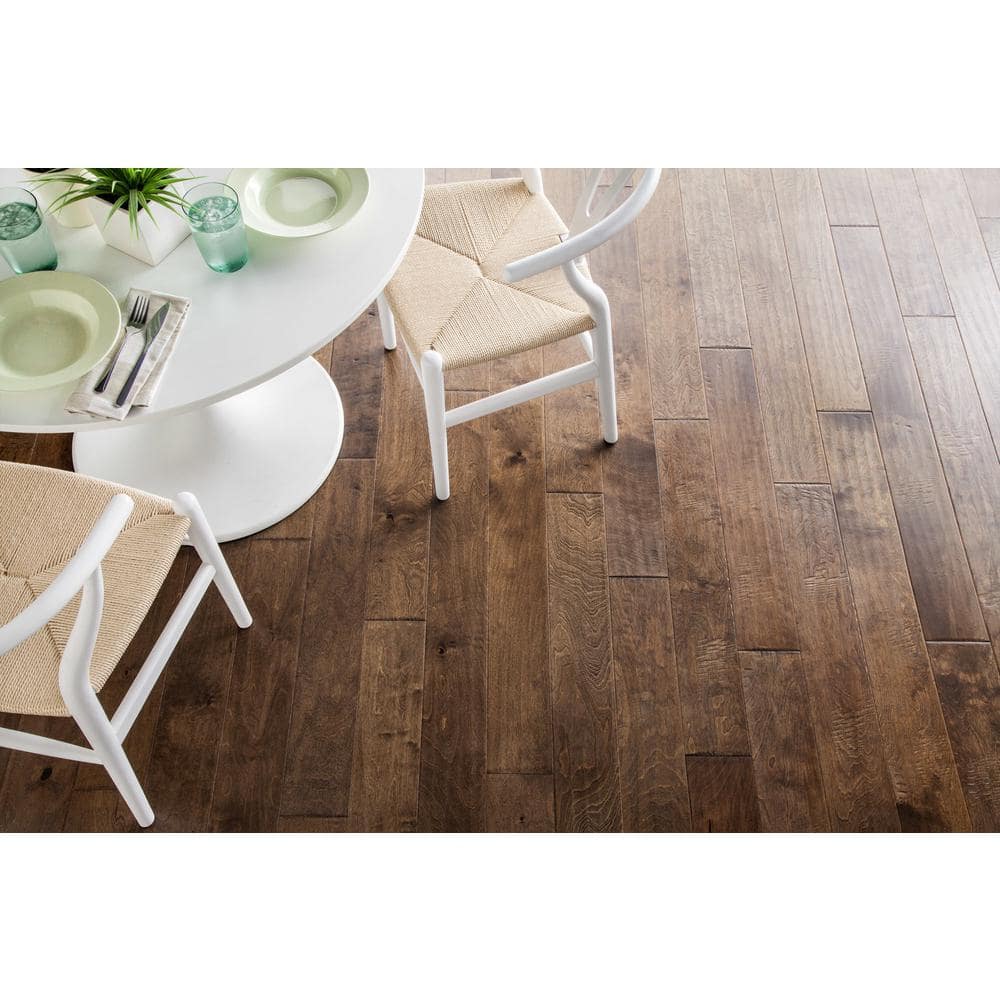 NATU Heritage Venus Birch 3/8 in. T x 5 in. W Tongue and Groove Hand Scraped Engineered Hardwood Flooring (32.8 sq.ft./case)