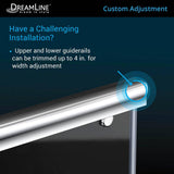 DreamLine Charisma 32 in. x 60 in. x 78.75 in. Semi-Frameless Sliding Shower Door in Brushed Nickel with Right-Drain White Base