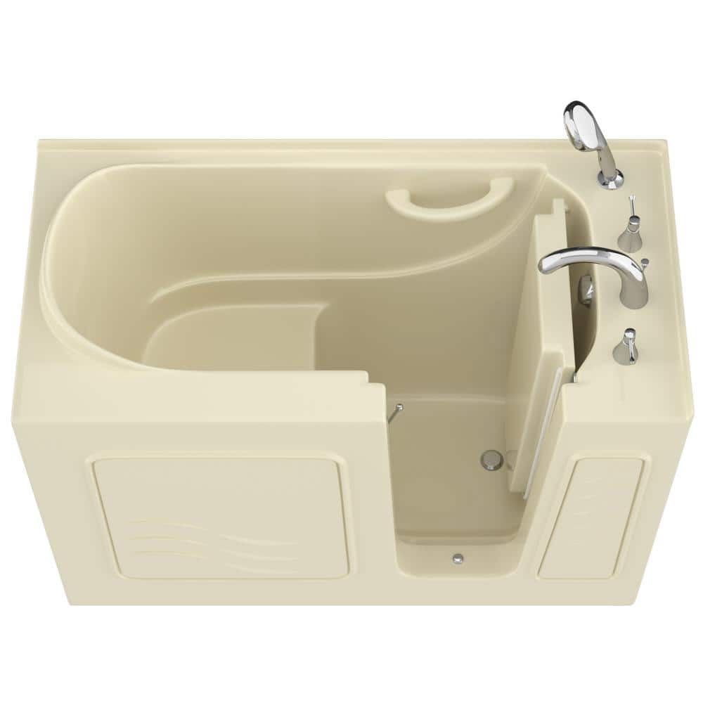 Universal Tubs HD Series 26 in. x 53 in. Right-Drain Quick-Fill Walk-In Soaking Bathtub in Biscuit