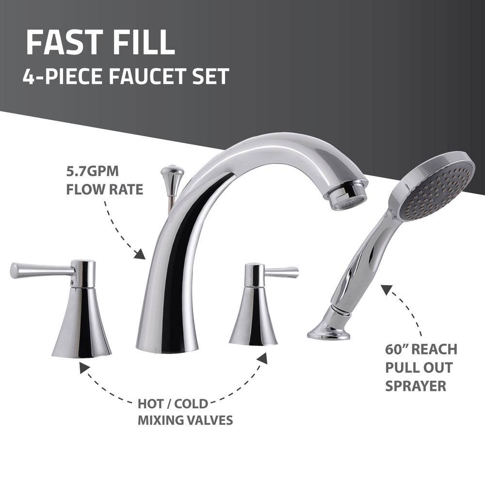 Universal Tubs HD Series 30 in. x 54 in. Left Drain Quick Fill Walk-In Soaking Bathtub in White