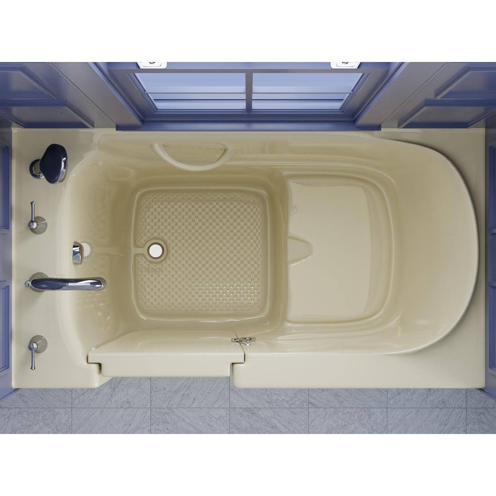 Universal Tubs HD Series 30 in. x 54 in. Left Drain Quick Fill Walk-In Soaking Bathtub in White