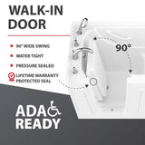 Universal Tubs HD Series 30 in. x 54 in. Left Drain Quick Fill Walk-In Soaking Bathtub in White