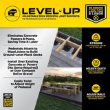 Bison Innovative Products Level.Up Adjustable Deck Pedestal Joist Support Kit (12-Pedestal Kit)