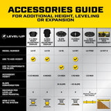 Bison Innovative Products Level.Up Adjustable Deck Pedestal Joist Support Expansion Kit (2-Pedestal Kit)