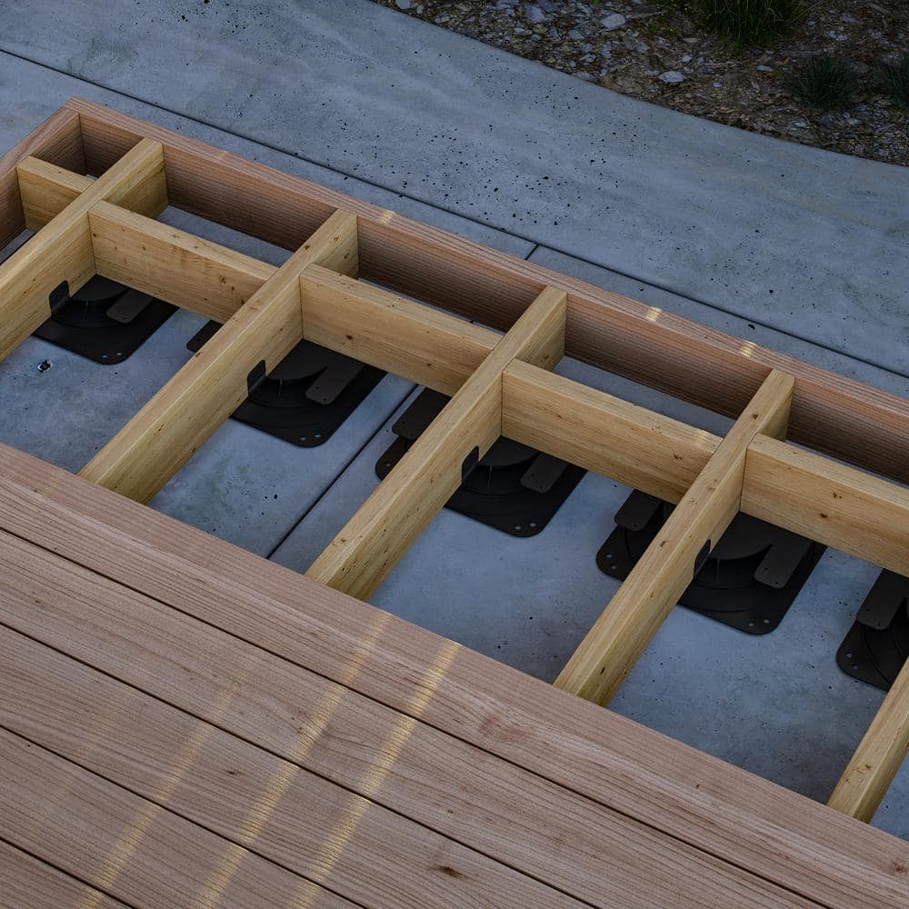 Bison Innovative Products Level.Up Adjustable Deck Pedestal Joist Support Expansion Kit (2-Pedestal Kit)