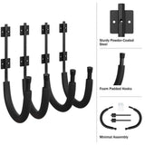 RAD Sportz 100 lbs. Capacity Kayak Wall Mount Hangers Storage Hook Rack, Black, 2-Pack