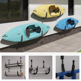 RAD Sportz 100 lbs. Capacity Kayak Wall Mount Hangers Storage Hook Rack, Black, 2-Pack