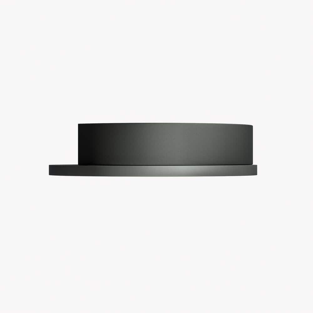 KeonJinn 26 in. W x 26 in. H Round Black Metal Framed Recessed/Surface Mount Medicine Cabinet with Mirror