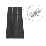 Mondaria Black Hollow Composite Decking Board 9-Pack with Realistic Wood Grain