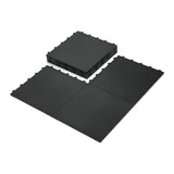 Afoxsos 14 ft. x 14 ft. High Durability Colored Flooring Tiles Interlocking Versatile Surface Deck Tiles in Black (8 Per Pack)