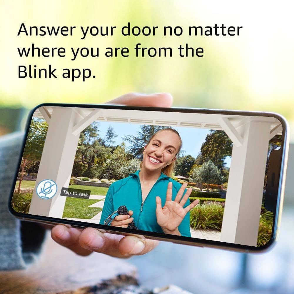 Ahfiwaso Wired/Wireless Hardwired Doorbell Camera with 2-Way Audio, HD Video, Motion, Chime App Alerts and Alexa Enabled in Black