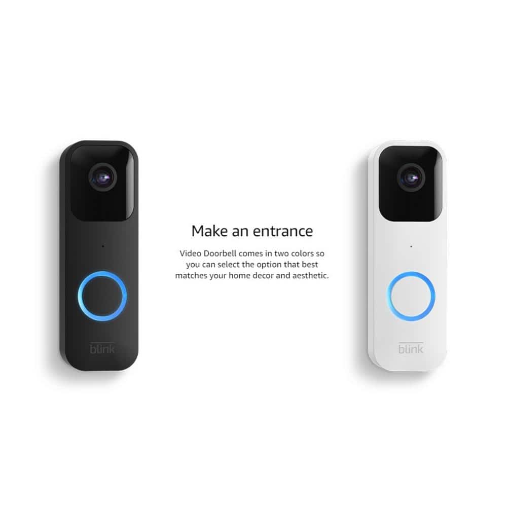 Ahfiwaso Wired/Wireless Hardwired Doorbell Camera with 2-Way Audio, HD Video, Motion, Chime App Alerts and Alexa Enabled in Black