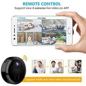 Ahfiwaso Indoor 1080P Hidden/Spy Full HD Surveillance WiFi Camera with App-67, Motion Detection and Night Vision, Black Finish
