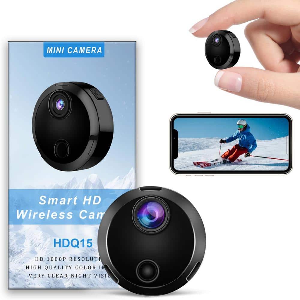 Ahfiwaso Indoor 1080P Hidden/Spy Full HD Surveillance WiFi Camera with App-67, Motion Detection and Night Vision, Black Finish