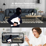 Ahfiwaso Indoor 4K Hidden WiFi Small Clock Nanny Camera Indoor Home Office WiFi Security Camera with Night Vision, Black Finish