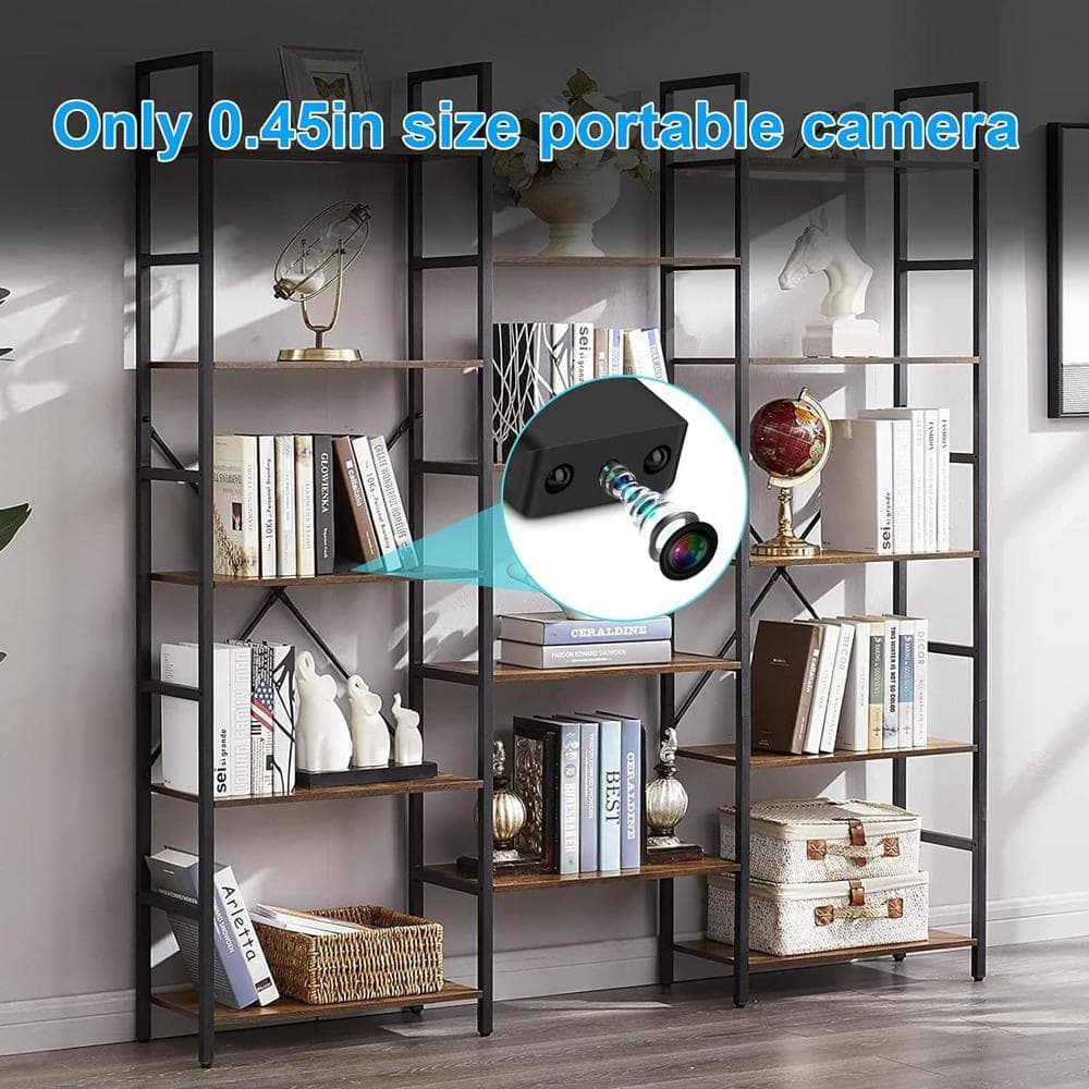 Ahfiwaso Indoor Hidden Camera Car Mini Wireless WiFi Plug-in Camera Security Camera HD 1080P Remote Viewing Night Vision, Black