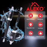 ALEKO 14 ft. x 6 ft. Automated Steel Sofia Dual Swing Black Steel Driveway Gate and Gate Opener Kit ETL Listed Fence Gate