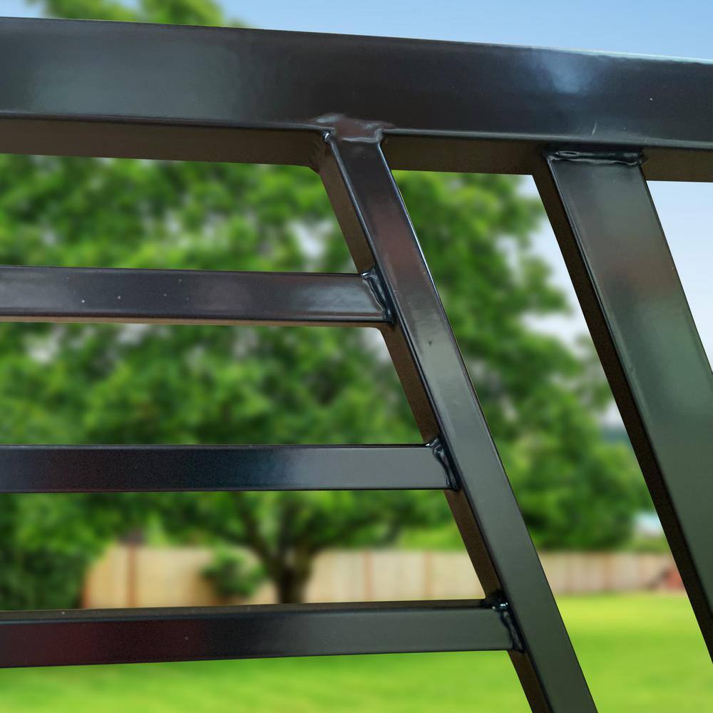 ALEKO 14 ft. x 6 ft. Automated Steel Sofia Dual Swing Black Steel Driveway Gate and Gate Opener Kit ETL Listed Fence Gate
