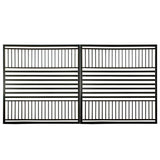ALEKO 12 ft. x 6 ft. Barcelona Black Metal Steel Dual Swinging Driveway Fence Gate