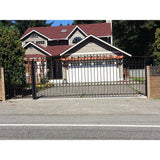 ALEKO London Style 12 ft. x 6 ft. Black Steel Single Slide Driveway Fence Gate