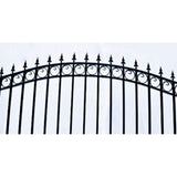 ALEKO London Style 12 ft. x 6 ft. Black Steel Single Slide Driveway Fence Gate