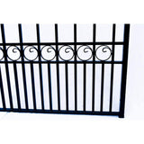 ALEKO London Style 12 ft. x 6 ft. Black Steel Single Slide Driveway with Gate Opener Fence Gate