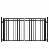 ALEKO Madrid Style 12 ft. x 6 ft. Black Steel Dual Swing Driveway Fence Gate