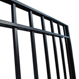 ALEKO Madrid Style 12 ft. x 6 ft. Black Steel Single Slide Driveway Fence Gate
