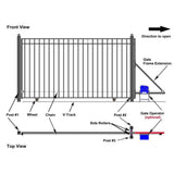 ALEKO Madrid Style 12 ft. x 6 ft. Black Steel Single Slide Driveway Fence Gate