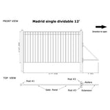 ALEKO Madrid Style 12 ft. x 6 ft. Black Steel Single Slide Driveway Fence Gate