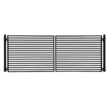 ALEKO 12 ft. x 6 ft. Milan Black Metal Steel Dual Swinging Driveway Fence Gate