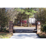 ALEKO Paris 12 ft. W x 6 ft. H Black Steel Single Slide Driveway with Gate Opener Fence Gate