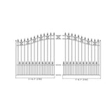 ALEKO St. Louis 12 ft. x 6 ft. Black Steel Single Slide Driveway Fence Gate