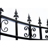 ALEKO St. Louis 12 ft. x 6 ft. Black Steel Single Slide Driveway Fence Gate
